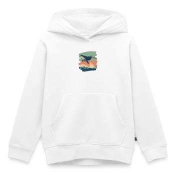 Whale - Kids Premium Organic Hoodie - white - Front - AI Model Kid Female (0cm)