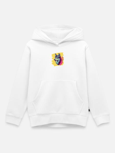 Husky - Kinder Premium Organic Hoodie - Weiß