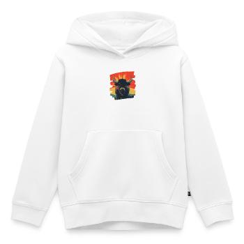 Büffel - Kinder Premium Organic Hoodie - Weiß - Vorne - AI Model Kid Female (0cm)