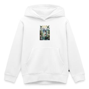 Méditation Beauté Asiatique Lotus Bambou Forêt - Sweat Premium à capuche enfant bio - blanc - Devant - AI Model Kid Female (0cm)