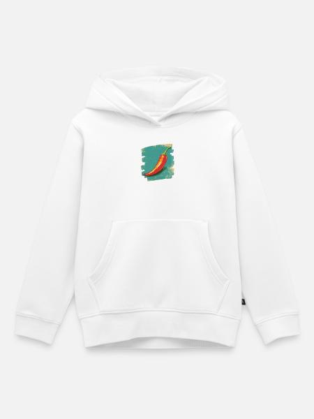 Chili - Kinder Premium Organic Hoodie - Weiß