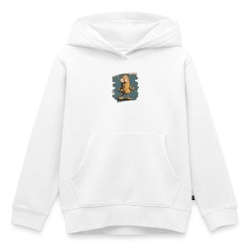 Erdnuss - Kinder Premium Organic Hoodie - Weiß - Vorne - AI Model Kid Female (0cm)