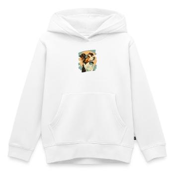 Collie - Kids Premium Organic Hoodie - white - Front - AI Model Kid Female (0cm)