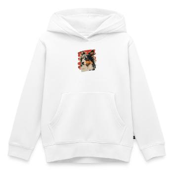 Collie - Kids Premium Organic Hoodie - white - Front - AI Model Kid Female (0cm)