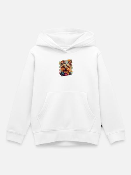 Yorkshire Terrier - Kinder Premium Organic Hoodie - Weiß