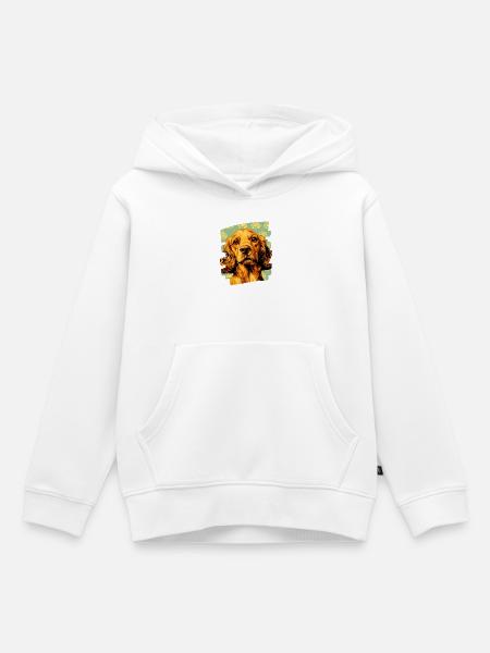 Cocker Spaniel - Kinder Premium Organic Hoodie - Weiß