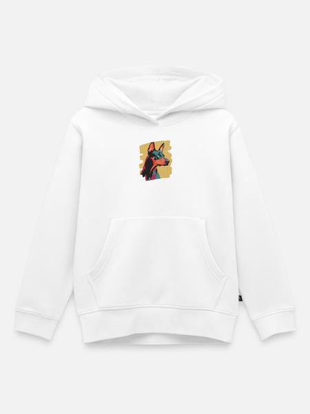 Dobermann - Kinder Premium Organic Hoodie - Weiß