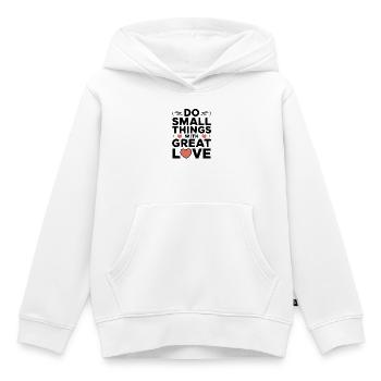 Mitternachtsherzen, die in Schwarz schweben - Kinder Premium Organic Hoodie - Weiß - Vorne - AI Model Kid Female (0cm)