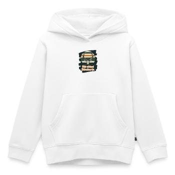 Härzbluetgraubünden, Grisons, Suisse - Sweat Premium à capuche enfant bio - blanc - Devant - AI Model Kid Female (0cm)