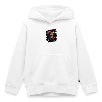 Printemps Printemps Début Fleur Fleurs - Sweat Premium à capuche enfant bio - blanc - Devant - AI Model Kid Female (0cm)
