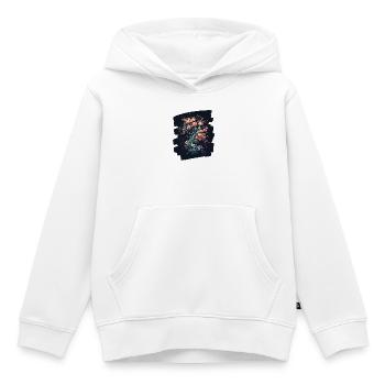 Printemps Printemps Début Fleur Fleurs - Sweat Premium à capuche enfant bio - blanc - Devant - AI Model Kid Female (0cm)