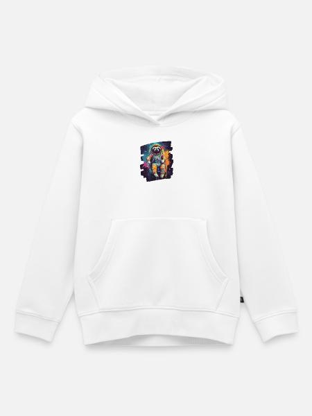 Faultier Astronaut - Kinder Premium Organic Hoodie - Weiß