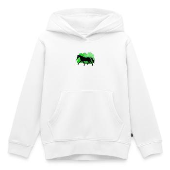 Pferd Pferde Rappe - Kinder Premium Organic Hoodie - Weiß - Vorne - AI Model Kid Female (0cm)
