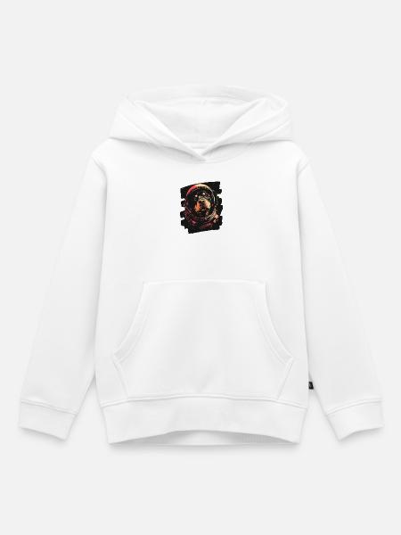 Rottweiler Astronaut - Kinder Premium Organic Hoodie - Weiß