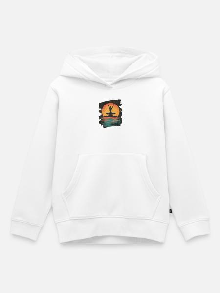 Yoga Namaste Meditation - Kinder Premium Organic Hoodie - Weiß