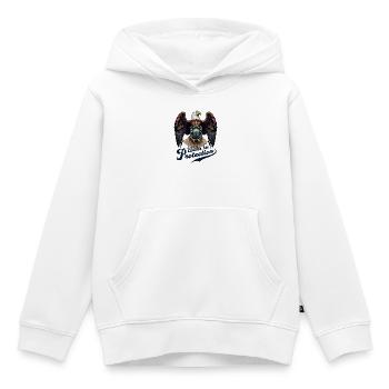 L’aigle le protecteur - Sweat Premium à capuche enfant bio - blanc - Devant - AI Model Kid Female (0cm)