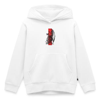 Statue de squelette - Sweat Premium à capuche enfant bio - blanc - Devant - AI Model Kid Female (0cm)