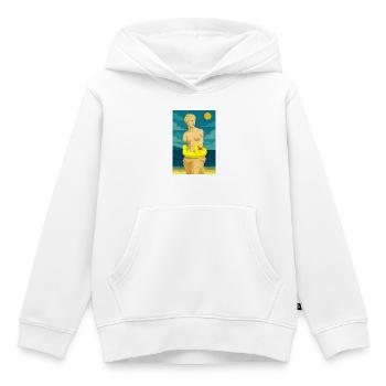 Die Venus (am Strand) - Kinder Premium Organic Hoodie - Weiß - Vorne - AI Model Kid Female (0cm)