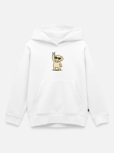 Elefanten-Groove - Kinder Premium Organic Hoodie - Weiß