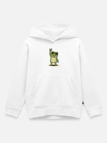 Rock'n'Ribbit - Kinder Premium Organic Hoodie - Weiß