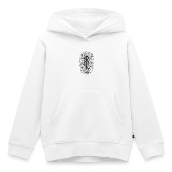 Florale Gerechtigkeit - Kinder Premium Organic Hoodie - Weiß - Vorne - AI Model Kid Female (0cm)