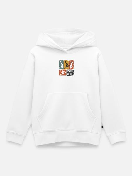 Basketball-Action - Kinder Premium Organic Hoodie - Weiß