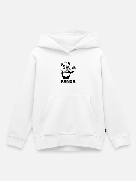 Niedlicher Panda - Kinder Premium Organic Hoodie - Weiß
