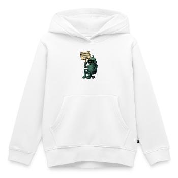 Systemfehler entdeckt – Denk selbst! Roboter - Kinder Premium Organic Hoodie - Weiß - Vorne - AI Model Kid Female (0cm)
