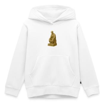 Thoughtful Thinker Sculpture - Kids Premium Organic Hoodie - white - Front - AI Model Kid Female (0cm)