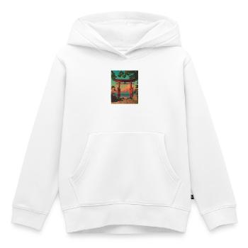 Torii Tor bei Sonnenuntergang am Ufer - Kinder Premium Organic Hoodie - Weiß - Vorne - AI Model Kid Female (0cm)