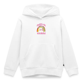 Einschulung Schulkind Regenbogen Mädchen Spaß - Kinder Premium Organic Hoodie - Weiß - Vorne - AI Model Kid Female (0cm)