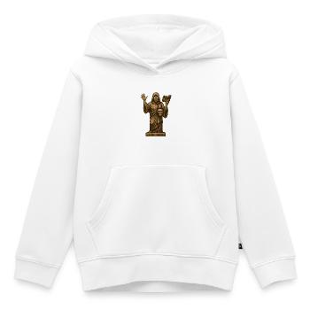 Statue de l’Invocateur des Ténèbres - Sweat Premium à capuche enfant bio - blanc - Devant - AI Model Kid Female (0cm)