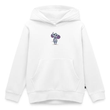 Conception graphique d’éléphant mignon - Sweat Premium à capuche enfant bio - blanc - Devant - AI Model Kid Female (0cm)