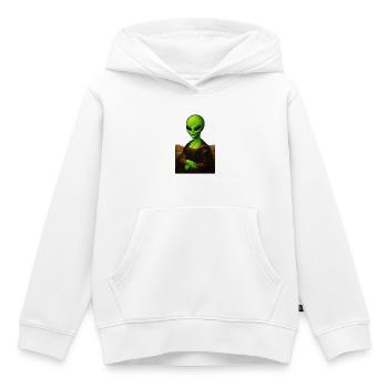 Alionde - Portrait of ET with Renaissance style - Kids Premium Organic Hoodie - white - Front - AI Model Kid Female (0cm)