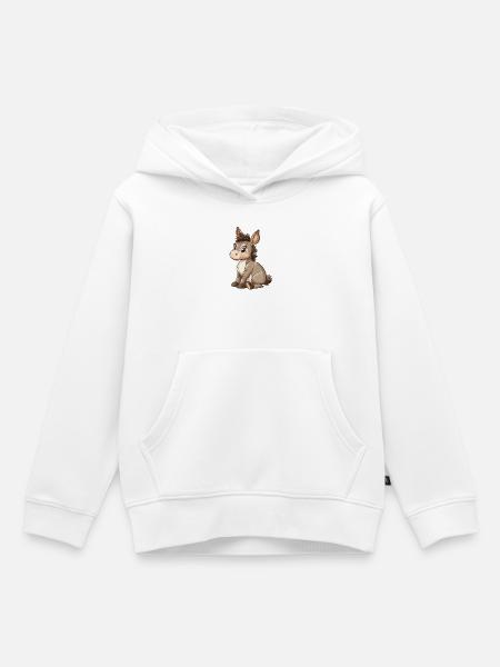 Esel - Kinder Premium Organic Hoodie - Weiß