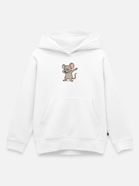 maus-dabbing - Kinder Premium Organic Hoodie - Weiß
