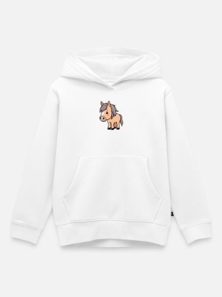 Islandpferd Isländer Pferd - Kinder Premium Organic Hoodie - Weiß