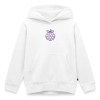 Illustration of Minimalist Ripe Raspberry - Kids Premium Organic Hoodie - white - Front - AI Model Kid Female (0cm)