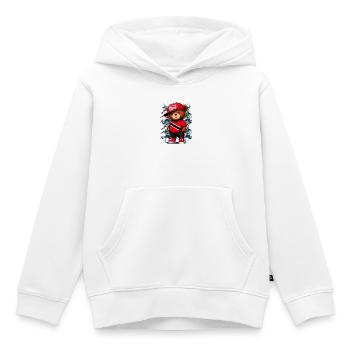 Trinité-et-Tobago - Sweat Premium à capuche enfant bio - blanc - Devant - AI Model Kid Female (0cm)