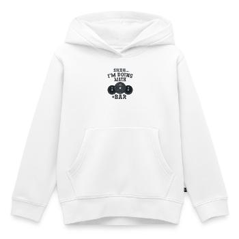 Shhh I'm Doing Math Weight Power Lifting Workout  - Kinder Premium Organic Hoodie - Weiß - Vorne - AI Model Kid Female (0cm)