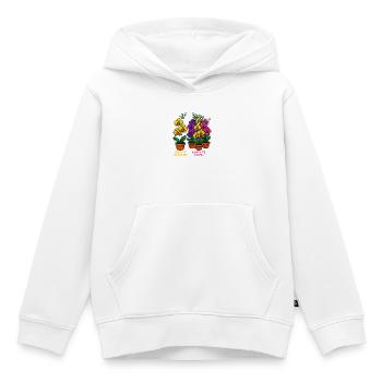 Art floral : développement et croissance - Sweat Premium à capuche enfant bio - blanc - Devant - AI Model Kid Female (0cm)