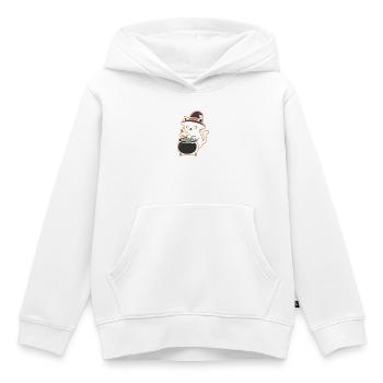 Conception magique de potion de sorcière pour chat - Sweat Premium à capuche enfant bio - blanc - Devant - AI Model Kid Female (0cm)