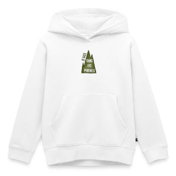 Ich gehe in die Pyrenäen - Green Mountain - Kinder Premium Organic Hoodie - Weiß - Vorne - AI Model Kid Female (0cm)