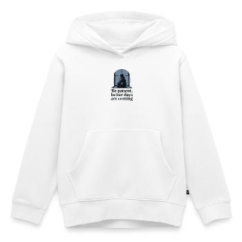 Reflektierendes Einsamkeits-Regentag-Design - Kinder Premium Organic Hoodie - Weiß - Vorne - AI Model Kid Female (0cm)