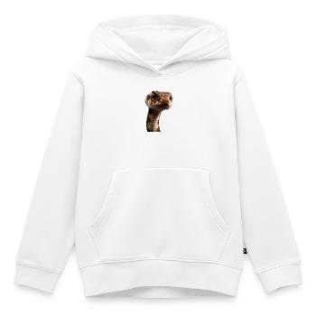 serpent, python, cobra, serpent à sonnettes, serpents - Sweat Premium à capuche enfant bio - blanc - Devant - AI Model Kid Female (0cm)