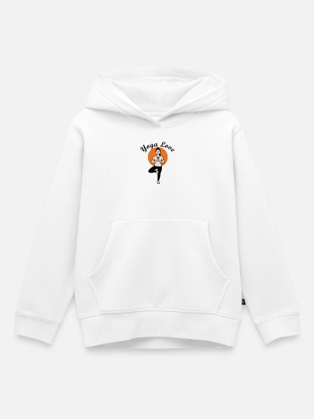 Yoga - Kinder Premium Organic Hoodie - Weiß