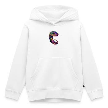 serpent, python, cobra, serpent à sonnettes, serpents - Sweat Premium à capuche enfant bio - blanc - Devant - AI Model Kid Female (0cm)