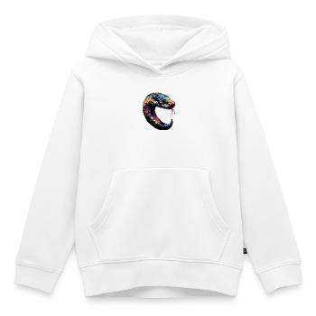 serpent, python, cobra, serpent à sonnettes, serpents - Sweat Premium à capuche enfant bio - blanc - Devant - AI Model Kid Female (0cm)