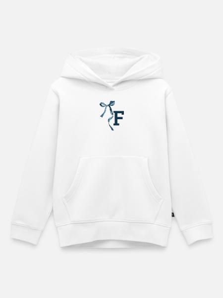Monogramm f Geschenkidee - Kinder Premium Organic Hoodie - Weiß