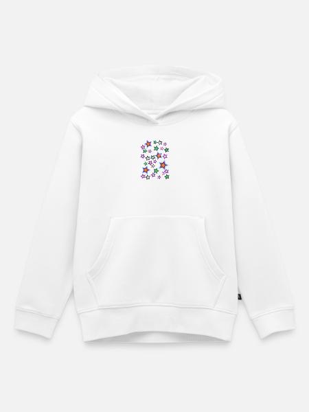 Retro Sterne 60er Weihnachten - Kinder Premium Organic Hoodie - Weiß